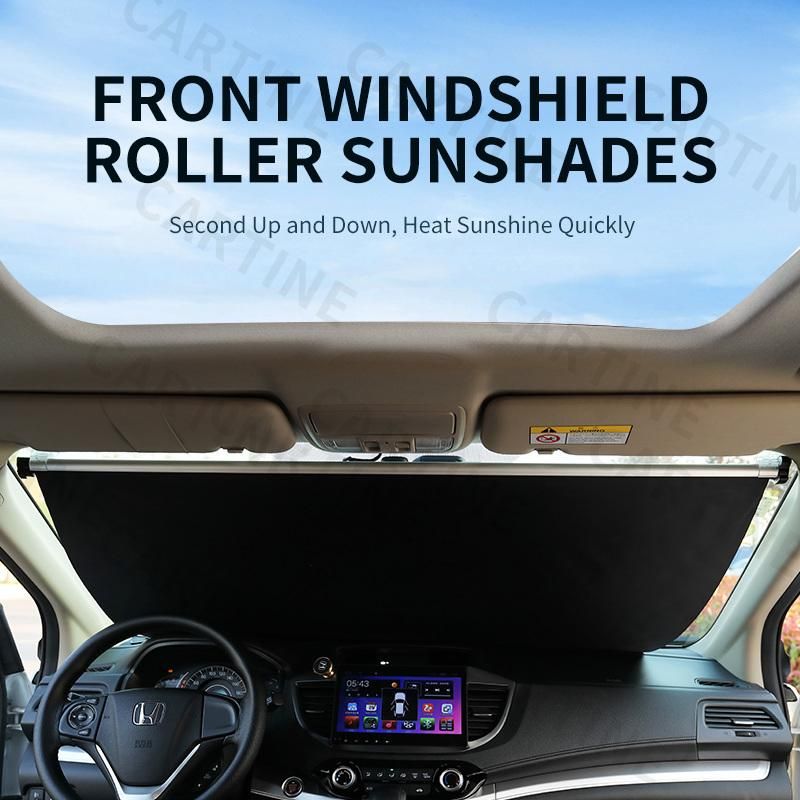 Front Windshield Roller Car Sunshade Auto Sun Shade 1275mm