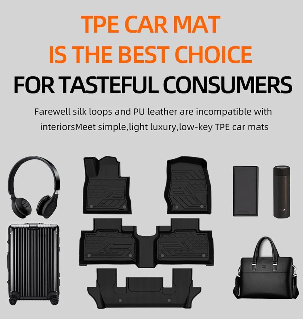 All Weather Car Mats TPE Car Mats for Toyota RAV4 Odorless Car Floor Mats