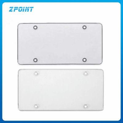 Car Accessories Flat Clear License Plate Cover 2 Pack of Heavy-Duty All Weather License Plate Shield