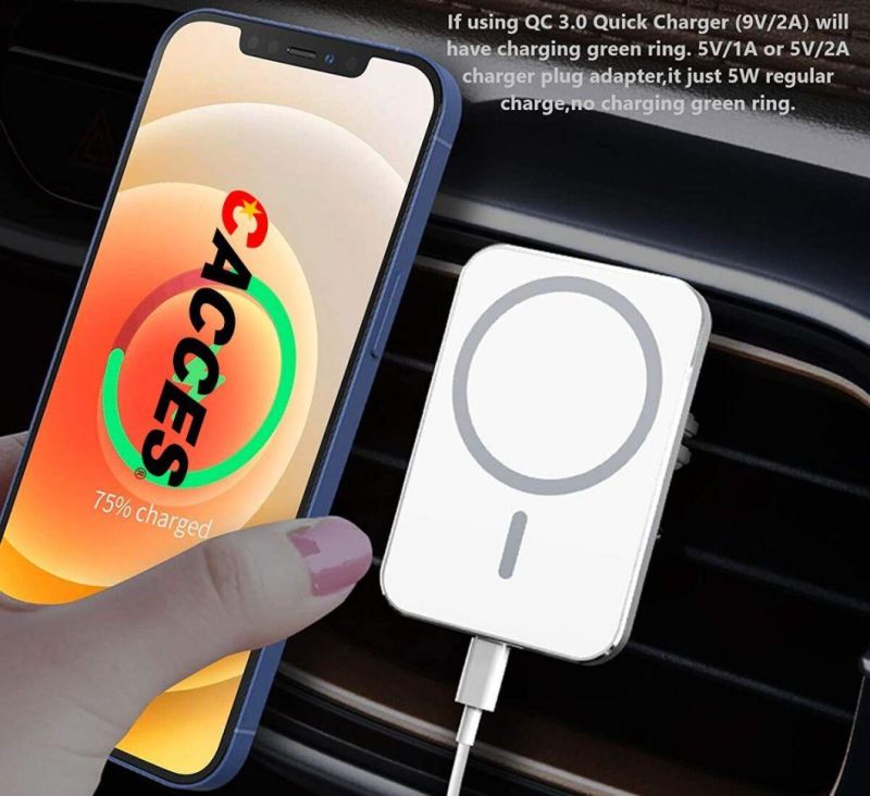 360 Rotation Mob Phone Universal Magnetic Wireless Car Phone Holder & Charger 15W Fast Charging Automatic Sensor Charge Car Phone Vent Mount Factory Wholesale