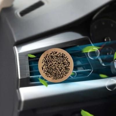 OEM Factory Car Diffuser Luxury Wood Perfume Scented Wood Air Freshener Car Vent Air Freshener Diffuser