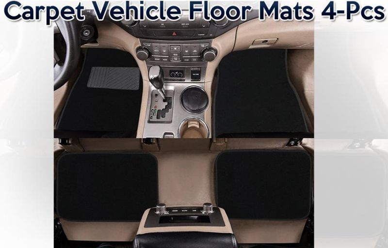 Durable Waterproof Custom Universal Foot Soft 4 Pieces Carpet Floor Mats, Car Floor Mats