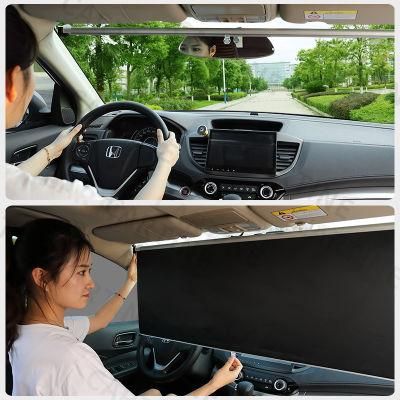 Amazon New Product Front Windshield Car Sunshade Sunscreen Insulation Automatic Retractable Blackout Curtain