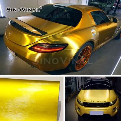 SINOVINYL Chrome Brushed Rose Red Excellent Quality For Vinyl Gloss Wrapping Film Sticker Cars