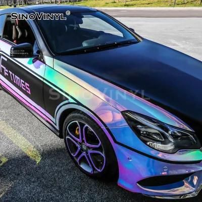 SINOVINYL Vehicle Decoration Film Chrome Rainbow Ammolite Green Wrap Auto Full Body Vinyl Stickers
