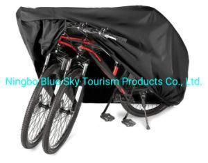 Bike Cover Outdoor Waterproof for 2 Bikes 210d Fabric Bicycle Cover Rain Sun UV Dust Wind Proof for Mountain Road Electric Bike