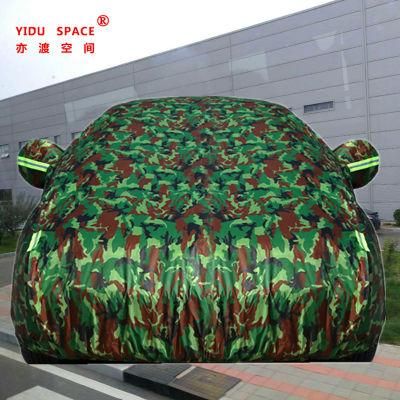 Wholesale Oxford Waterproof Sunshade Folding Manful Shrink Camouflage Car Cover