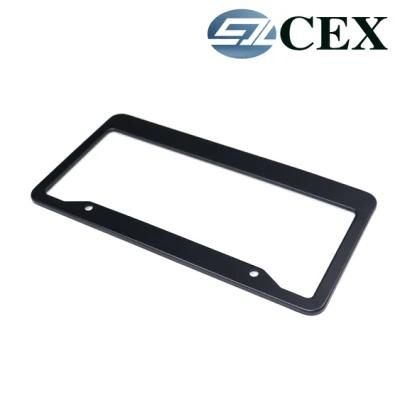 Black Smooth Durable Customizable Car License Plate Frame Plastic License Plate Frame