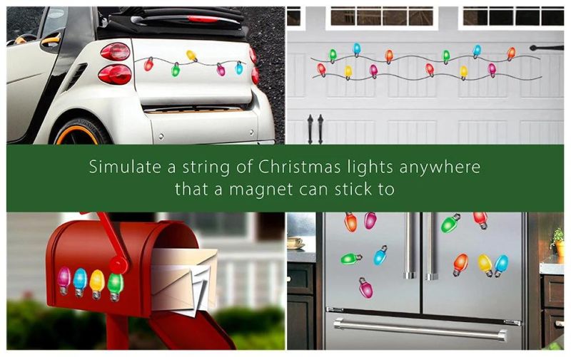Car Decorations Reflective Colorful Happy Birthday Magnetic Decals