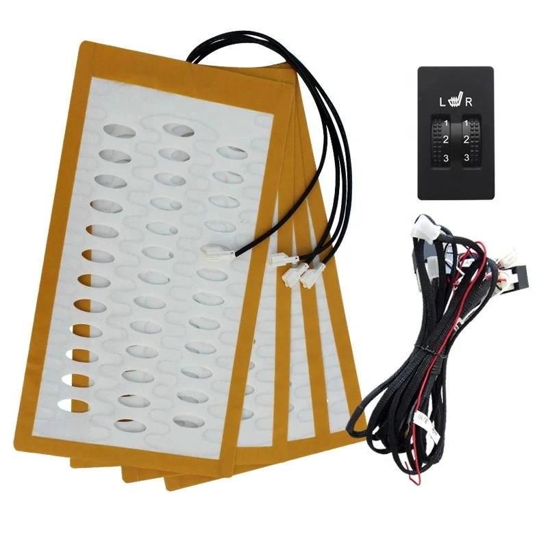 2 Seat Car Seat Heater Kit Carbon Fiber Seat Heated Pad