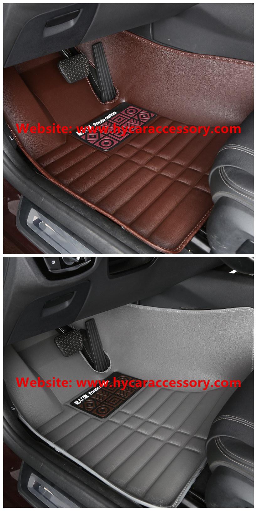 Wholesale Waterproof Wear Brown Leather Anti Slip 5D Auto Mat