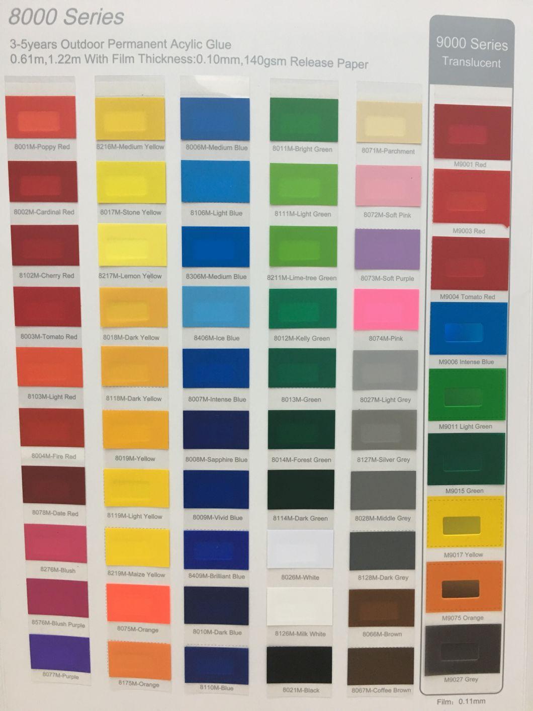 Wholesale Price Customized Colored Vinyl Self Adhesive
