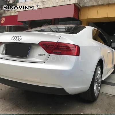 SINOVINYL 5x59FT Air Free Pearlescent White Glossy Full Car Body Wrapping Vinyl