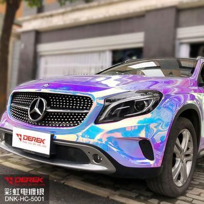 Latest Sale Holographic Rainbow Chrome Roll Car Vinyl Wrap Machine Adhesive Vinyl Sheets