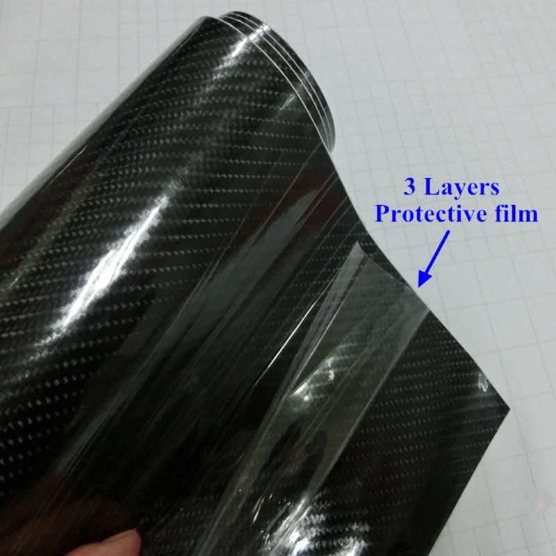 5D High Glossy Self Adhesive Carbon Fiber Vinyl Car Wrap
