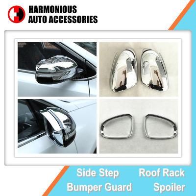 Auto Accessory for KIA Sportage 2016 2019 Kx5 Side Mirror Cover and Rain Shield Chrome