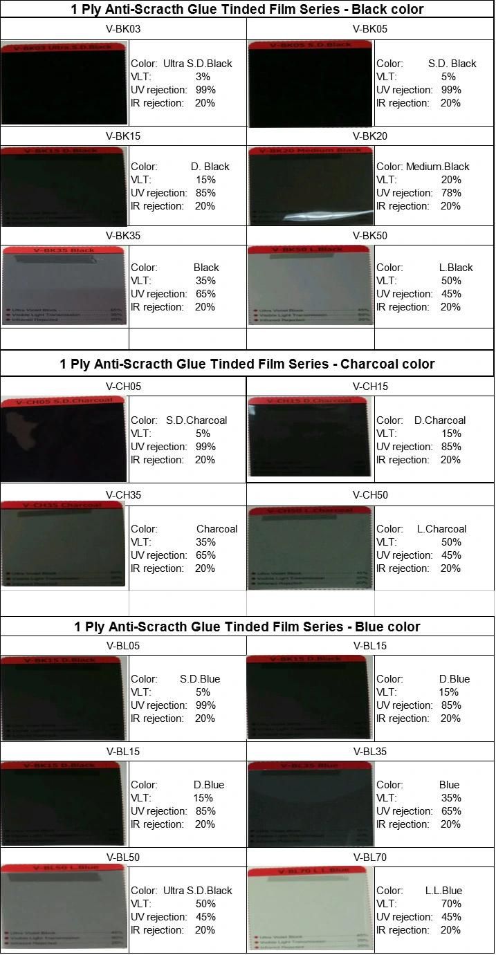Wholesale Black Vlt 5% Car Window Solar Professional Dyed Film