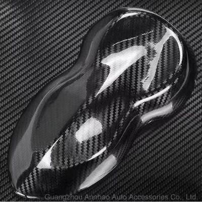 Self Adhesive Vinyl Roll Car Whole Body Sticker Glossy Black 5D Carbon Fiber Vinyl