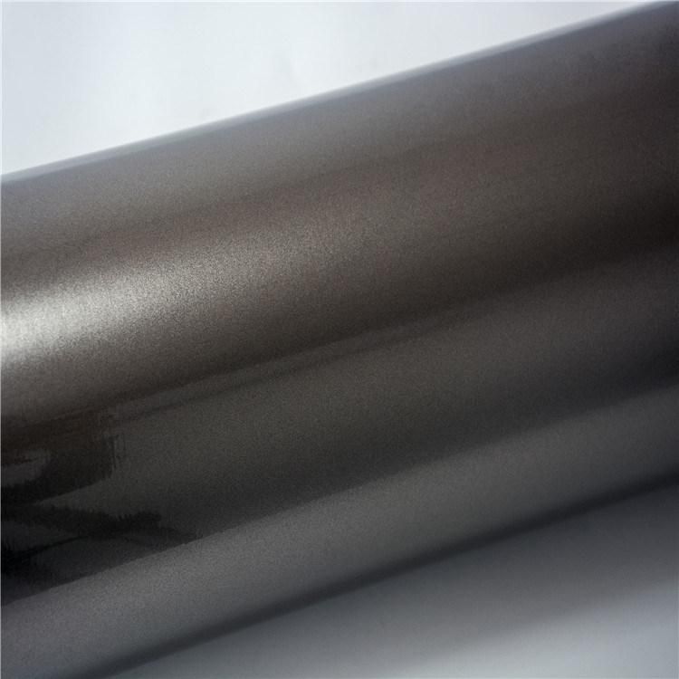 Glossy Metallic Brown Gray Vinyl Wrap Sticker Car Film