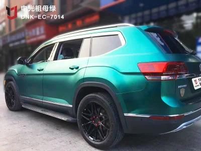 Green Satin Chrome Lightning Metallic Matte Car Wrap Vinyl Film