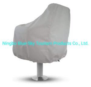 Sun-Protect Marine Canvas Boat Seat Covers, White Weather Resistant Fabric Protects Captain&rsquor; S Chair From The Elements