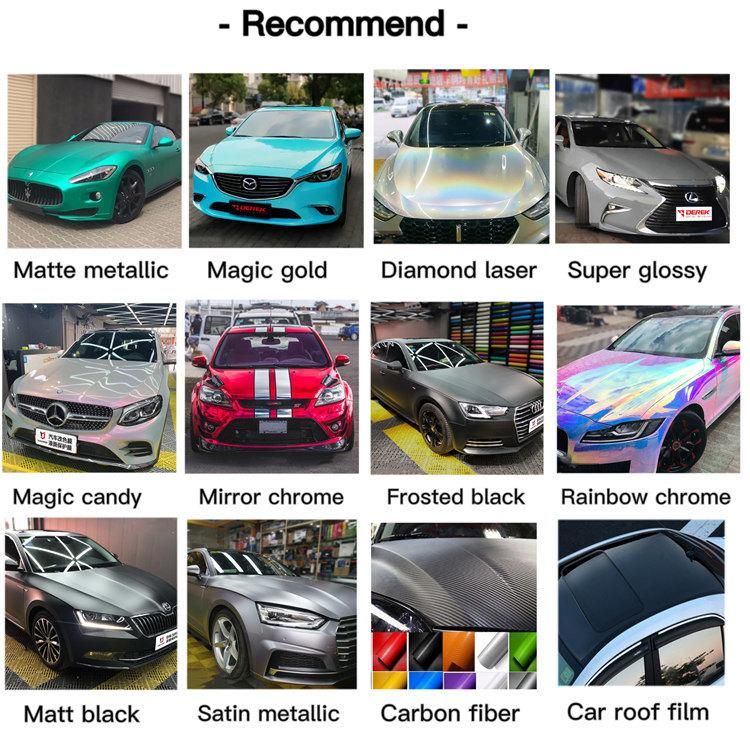 Hot Sale Super Glossy Car Wrap Film Car Vinyl Wrap Supplier Removable Water Proof Custom Cutting Multiple Color Car Vehicle