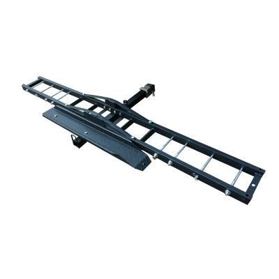 500-Pound Heavy Duty Motorcycle Dirt Bike Scooter Carrier Hitch Rack Hauler Trailer with Loading Ramp and Anti-Tilt Locking Device
