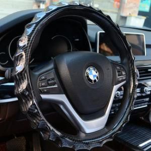 Black Rubber Steering-Wheel Cover Auto Interior Decoration