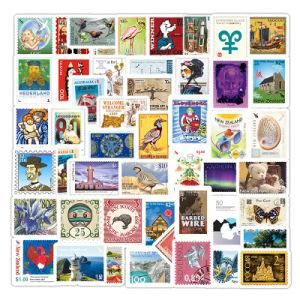 50 PCS Tourist Souvenir Vintage Travel Stamp Stickers