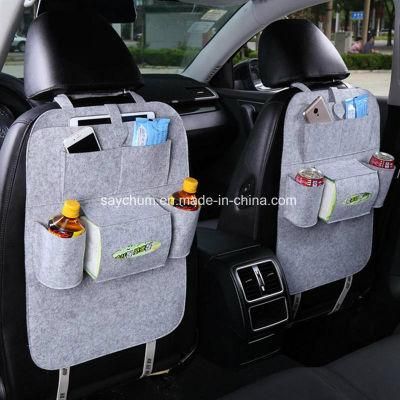 Custom Logo Auto Car Back Seat Storage Bag Car Seat Cover Organizer Holder Bottle Box Magazine Cup Phone Bag Backseat Organizer