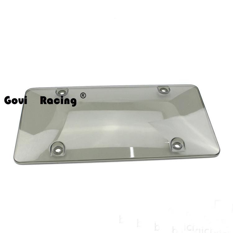 Black White Smoked Clear License Plate Cover Frame Shield Tinted Bubbled Flat Car 31*16m