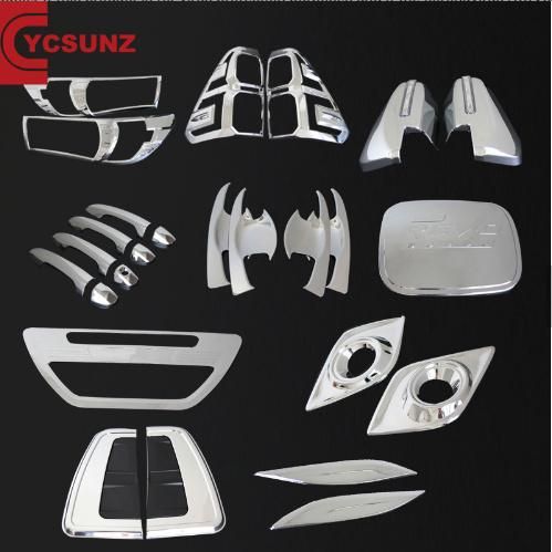 Ycsunz ABS Plastic Chrome Kits Full Set Cover Kits for Prado Fj120 2003-2009 Exterior Accessories