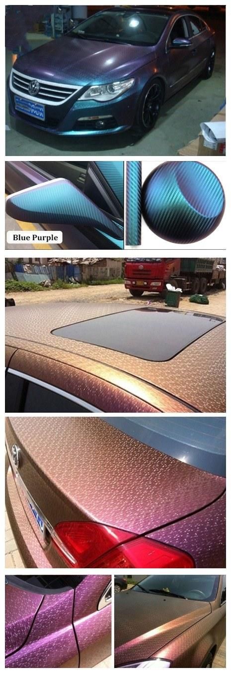 Chameleon 3D Carbon Fiber Vinyl Film Wrap Foil Auto Car Truck Body Decoration Sticker Motorcycle Car Styling
