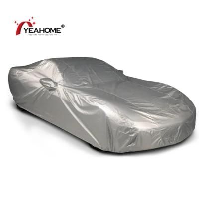 Universal Outdoor Silver Coating Car Covers Anti-UV Waterproof Breathable Auto Cover