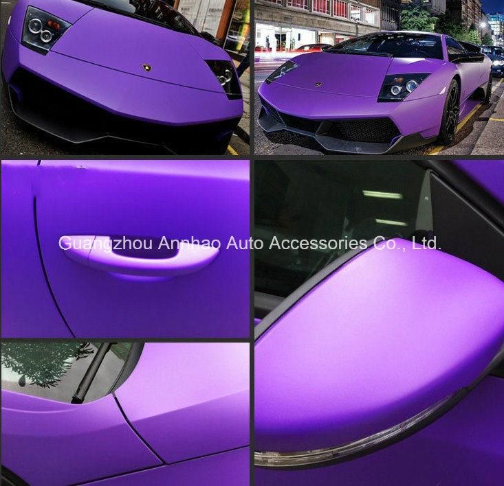 Air Release Car Interior or Exterior Decoration Film Purple Matte Car Wrapping Foil
