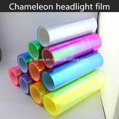 30cm X 9m Removable Light Vinyl Sticker Chameleon Car Headlight Tint Vinyl Films