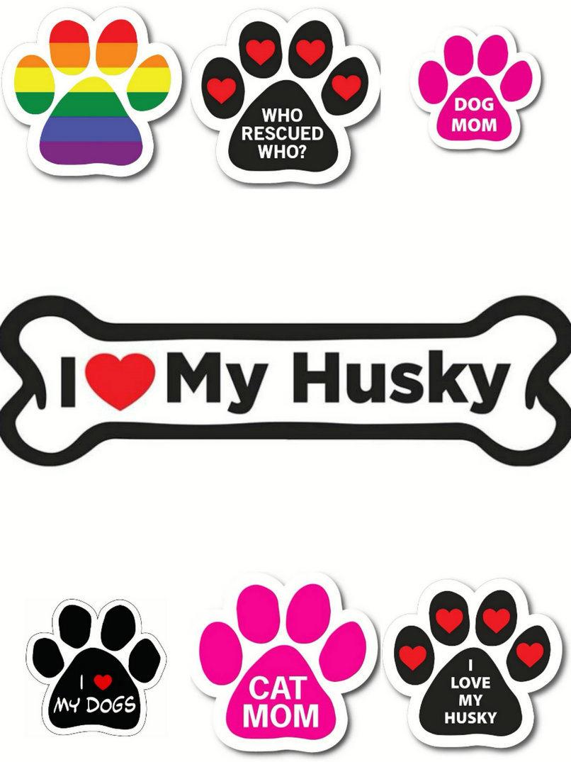 Mini Pink Paws Dog Paw Magnets Sticker for Car & Refrigerator