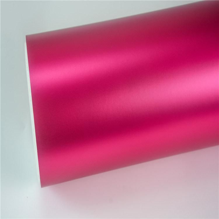 Satin Matte Rose Red Car Wrap Vinyl Film Chrome Plating