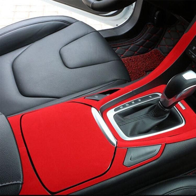 Interior Sticker Red Velvet Fabric Car Wrap Film