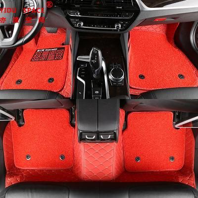 Car Accessory Hand Sewing Leather Coil 5D Anti-Slip Car Mats