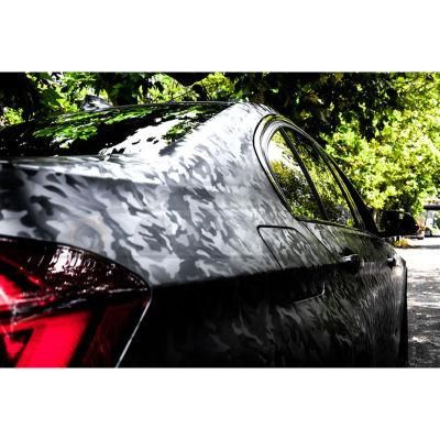 Automobiles &amp; Motorcycles Black Color Metallic Matte 3D Ghost Black Wrap Vinyl for Car Wrapping Film