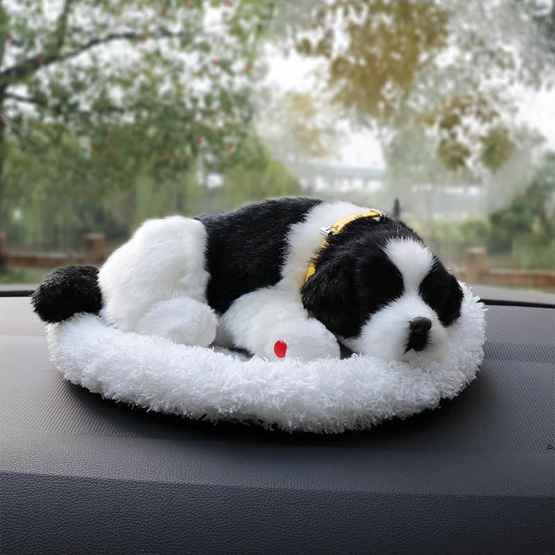 Car Accessories Decoration Creative Car Activated Carbon Simulation Dog with Snoring of Car Decorations