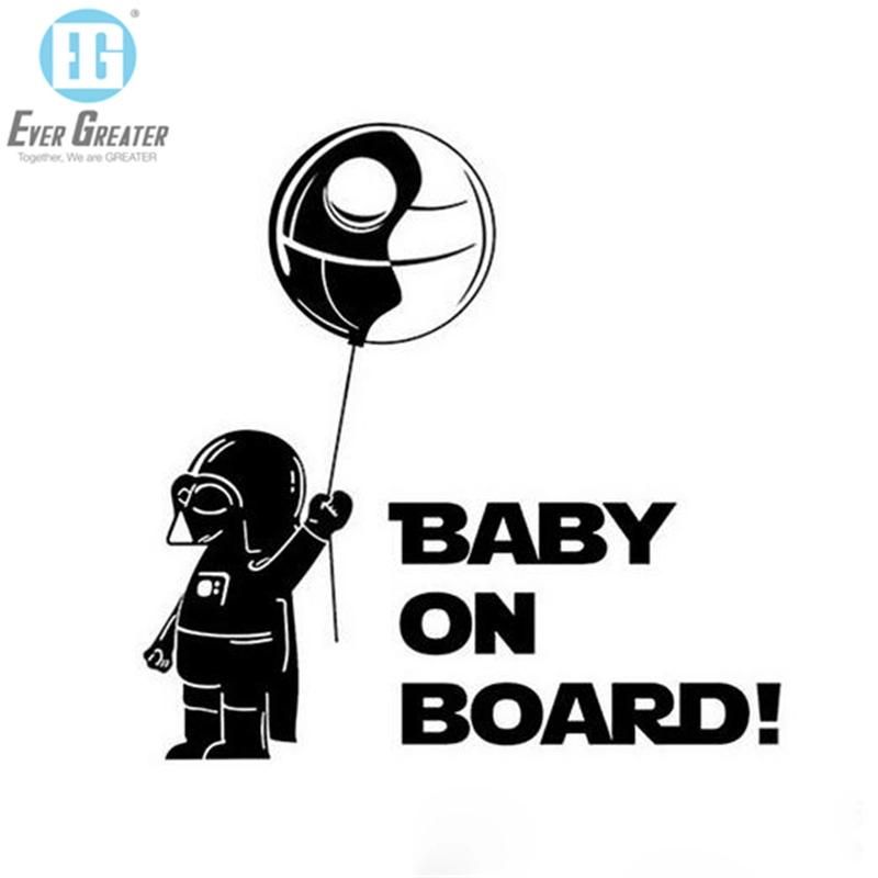 Custom Print Adhesive Warning Sticker, Wholesale Car Window Sign Baby on Board Sicker