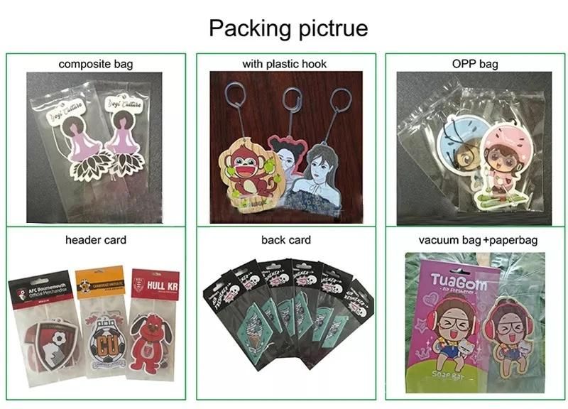 Wholesale Products Promotion Gifts Card Packaging Custom Design Decorative Auto Hanging Perfume Paper Car Air Freshener