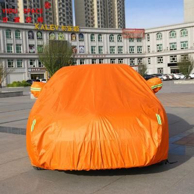 Wholesale Orange Folding Oxford Waterproof Sunshade Sunproof Portable Sedan Cover