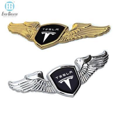 Golden Logo Emblems for Tesla