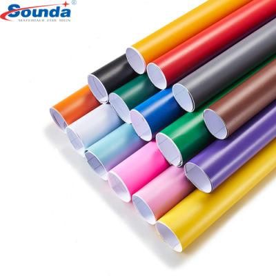 Stretchable Self Adhesive Color PVC Sign Material Sign Vinyl Wholesale