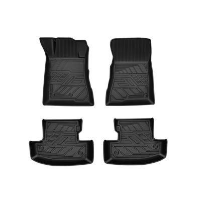 Floor Mats Fit for 2015-2021 Ford Mustang Convertible/ Coupe, 2022 Ford Mustang Mach-E, TPE Custom Car Floor Mats Front &amp; 2ND Row