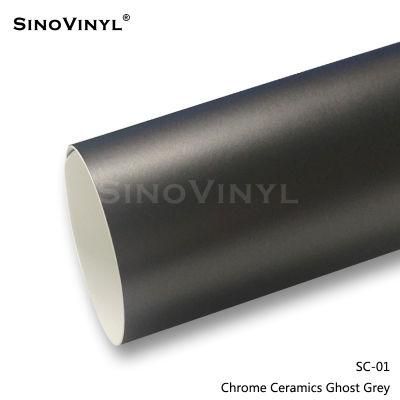 SINOVINYL Wholesale Double Casting Technology Chrome Ceramics Wrapping Vinyl Sticker For Vehicle