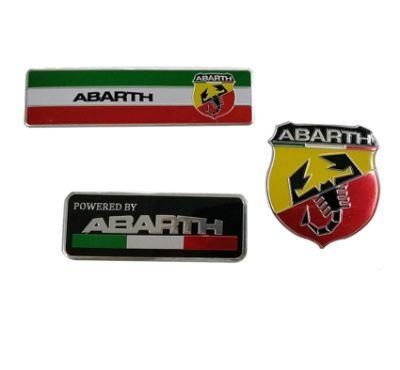 Abarth 3D Metal Badge Logo Emblem Sticker Graphic Decal Car Accessories Fender Badge Sticker Logo Car Accessories Car Parts Decoration Emblem